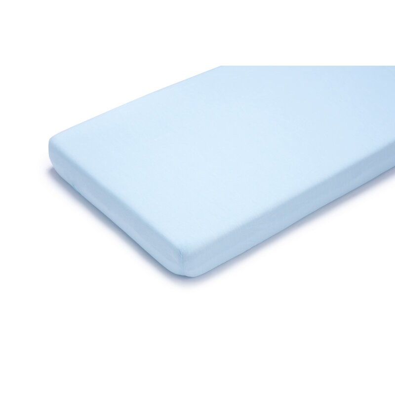 Amy - cearsaf din bumbac jersey cu elastic pe contur 120x60x15 cm, blue