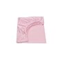 Cearsaf pat bumbac 100% culoare roz 90x200x10 cm - 2