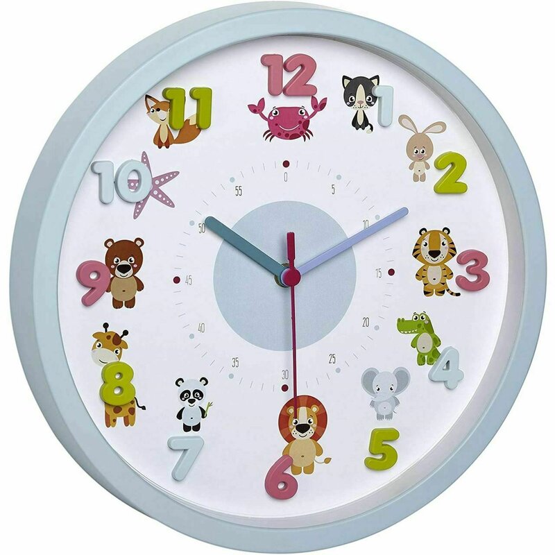 Ceas de perete, Tfa, Little Animals, Pentru copii, Silentios, Cu animale si cifre 3D, Multicolor Camera Bebelusului >> Mobila si Decoratiuni