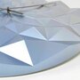 Ceas geometric de precizie, analog, de perete, creat de designer, model DIAMOND, albastru metalic, TFA 60.3063.06 - 2