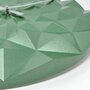 Ceas geometric de precizie, analog, de perete, creat de designer, model DIAMOND, verde metalic, TFA 60.3063.04 - 2