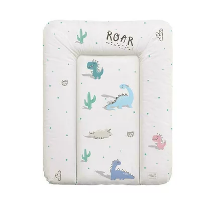 Saltea de infasat, Ceba Baby moale cu dinozauri, Fara ftalati, 70 x 50 cm, Multicolor