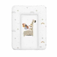 Saltea de infasat, Ceba Baby moale Giraffe, Fara ftalati, 70 x 50 cm, Alb/Bej