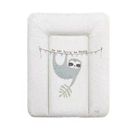Saltea de infasat, Ceba Baby moale lenesul Candy Andy, Fara ftalati, 70 x 50 cm, Alb/Gri