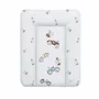 Saltea de infasat, Ceba Baby moale Retro Cars, Fara ftalati, 70 x 50 cm, Alb/Bej