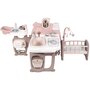 Centru de ingrijire pentru papusi Smoby Baby Nurse Doll`s Play Center maro cu 23 accesorii - 1