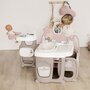 Centru de ingrijire pentru papusi Smoby Baby Nurse Doll`s Play Center maro cu 23 accesorii - 7