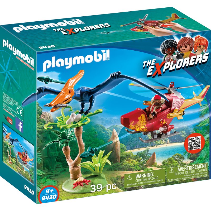 Playmobil - Cercetatori - Elicopter si Pterodactyl