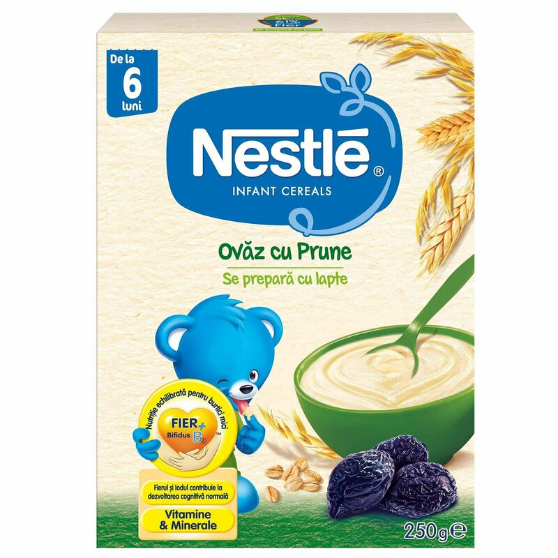 Nestle - cereale pentru copii, ovaz cu prune, 250g