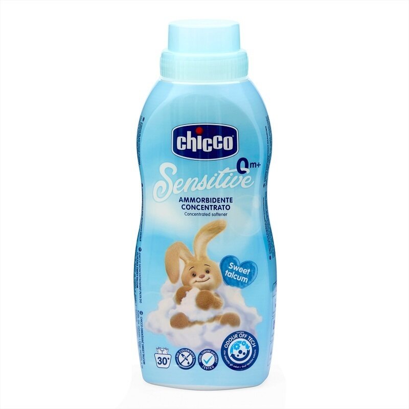 Balsam concentrat pentru haine, Chicco, Sweet Talcum, 30 spalari, 750 ml, 0 luni+