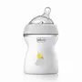 Biberon anticolici, Chicco, Natural Feeling, Plastic, Cu tetina Din silicon moale, Pentru hranire alternativa, Potrivit pentru nou-nascuti si sugari, Fara BPA, 250 ml, 2 luni+, Bej - 1