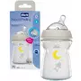 Biberon anticolici, Chicco, Natural Feeling, Plastic, Cu tetina Din silicon moale, Pentru hranire alternativa, Potrivit pentru nou-nascuti si sugari, Fara BPA, 250 ml, 2 luni+, Bej - 3