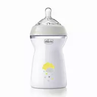 Biberon anticolici, Chicco, Natural Feeling, Plastic, Cu tetina Din silicon moale, Pentru hranire alternativa, Potrivit pentru nou-nascuti si sugari, Fara BPA, 330 ml, 6 luni+, Bej