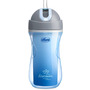 Canuta termica, Chicco, Cu forma ergonomica si pai incorporat, Fara BPA, 266 ml, 14 luni+, Albastru - 2