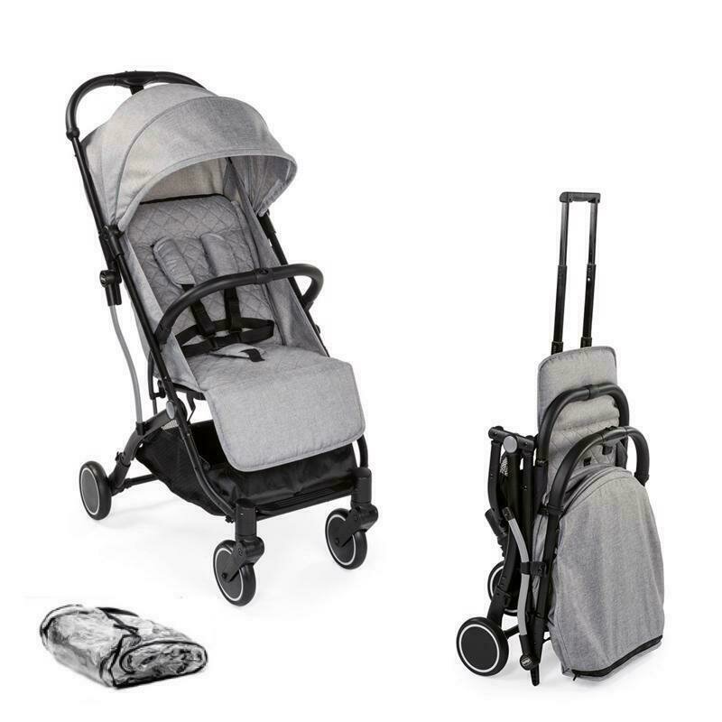 Carucior sport, Chicco, Tip troler, Trolley Me, Pliere cu o singura mana, Cu protectie de ploaie, Greutate redusa: 7 kg, Sustine 15 kg, 0 luni+, Light Grey