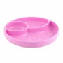 Farfurie, Chicco, Din silicon, Cu ventuza, Divizata, 12 luni+, Roz - 1