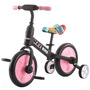 Chipolino - Bicicleta cu pedale,Bicicleta fara pedale Max Bike, 10 ' , Cu roti ajutatoare, Roz, Resigilat - 2