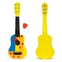 Chitara din lemn pentru copii cu corzi metalice Ecotoys F018YELLOW - 1