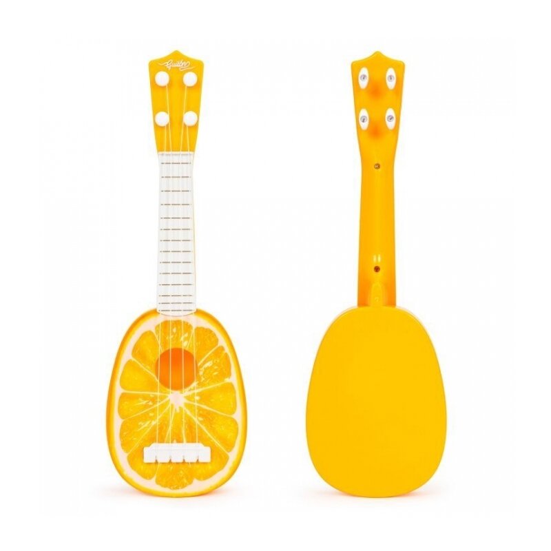 Chitara ukulele pentru copii cu 4 corzi Ecotoys MJ030 - Portocala