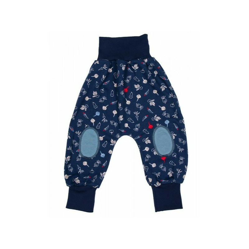 Cipollino Blue 62/64 - Pantaloni Salvari Joga din bumbac organic - Iobio