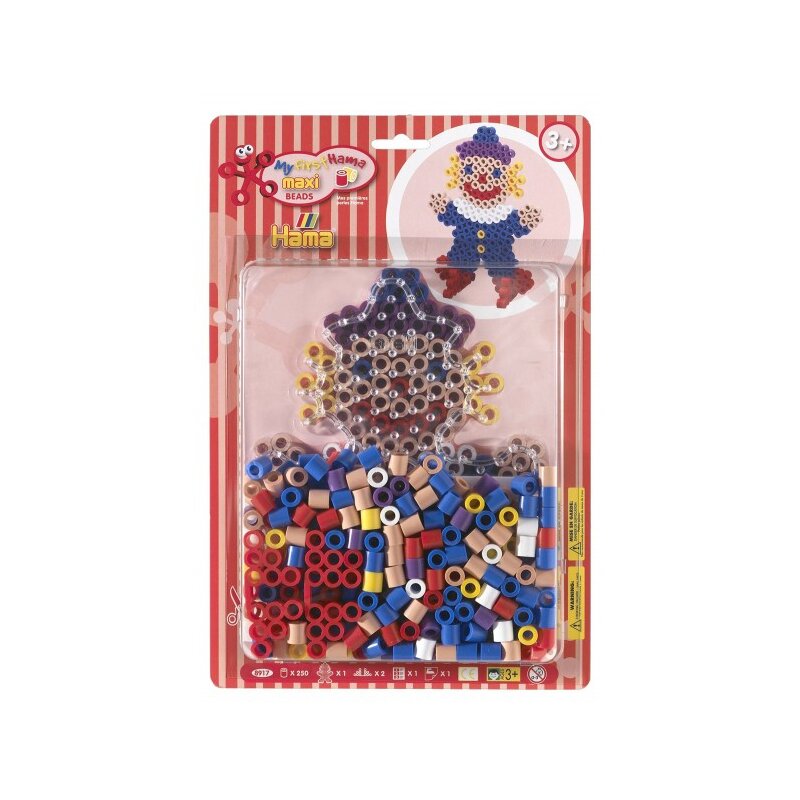 Hama - set margele de calcat clovn in blister, 250 buc maxi