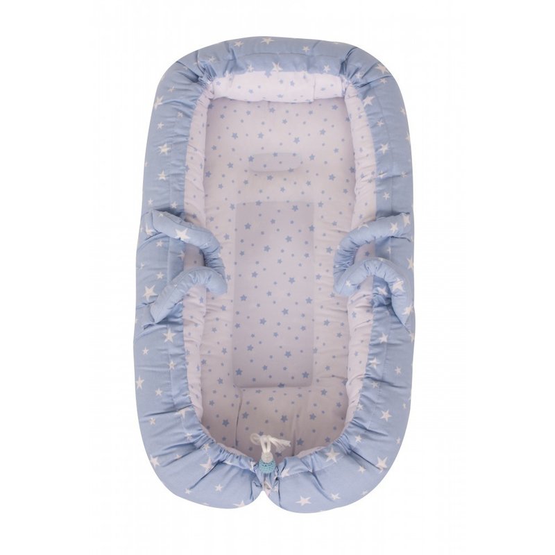 Sevi Baby - Co-sleeper anti-reflux, Nest, 0-12 luni, Blue Stars