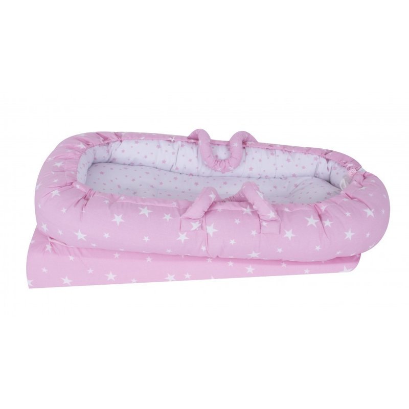 Sevi baby - co-sleeper anti-reflux nest, pink stars