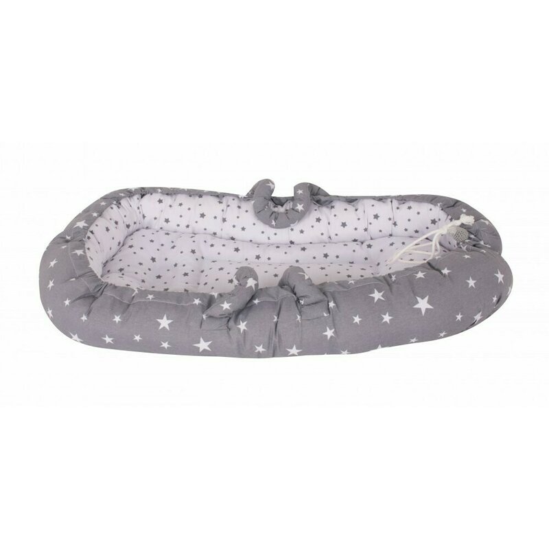 Sevibebe - suport de dormit nest , stars, 75x42 cm, gri