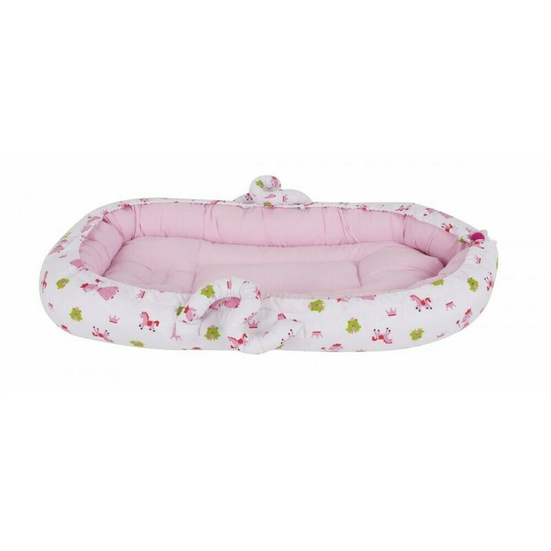 Sevibebe - suport de dormit co-sleeper nest princess din bumbac, 70x45 cm