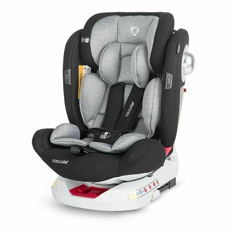 Coccolle - scaun auto nerio diamond, rotire 360 grade, spatar reglabil, protectie laterala, 0-36 kg, cu isofix, negru