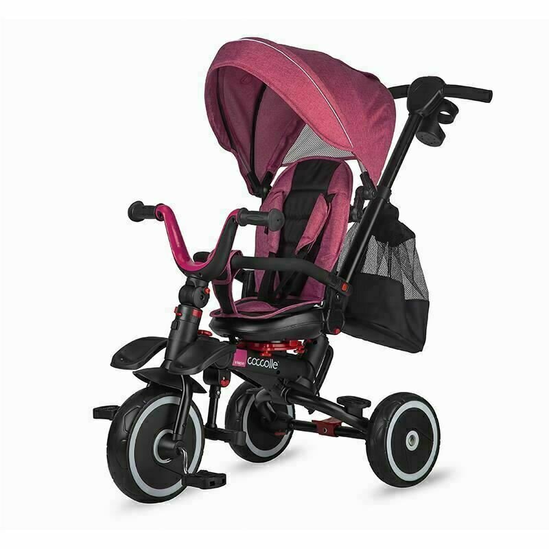 Coccolle - tricicleta multifunctionala pliabila vispo magenta, resigilata