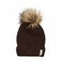 Coffe Bean 54 - Caciula copii lana merinos tricotata captusita fleece - En Fant - 1