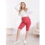Colanti scurti, Pentru gravide, Cu talie speciala, Certificati Oeko Tex Standard 100, Din bumbac si elastan, Masura XL, Rosu - 8