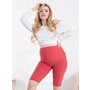 Colanti scurti, Pentru gravide, Cu talie speciala, Certificati Oeko Tex Standard 100, Din bumbac si elastan, Masura XL, Rosu - 9