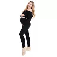 Colanti, Pentru gravide, Cu talie speciala, Certificati Oeko Tex Standard 100, Din bumbac si elastan, Masura L, Negru