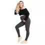 Colanti, Pentru gravide, Cu talie speciala, Certificati Oeko Tex Standard 100, Din bumbac si elastan, Masura S, Maro - 11