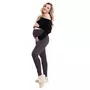 Colanti, Pentru gravide, Cu talie speciala, Certificati Oeko Tex Standard 100, Din bumbac si elastan, Masura S, Maro - 13