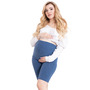 Colanti scurti, Pentru gravide, Cu talie speciala, Certificati Oeko Tex Standard 100, Din bumbac si elastan, Masura XL, Indigo - 13