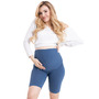 Colanti scurti, Pentru gravide, Cu talie speciala, Certificati Oeko Tex Standard 100, Din bumbac si elastan, Masura XL, Indigo - 14