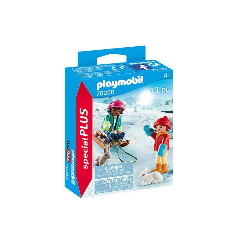Playmobil - copii cu sanie