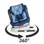 Coccolle - Scaun auto Nerio Celestial, Rotire 360 grade, Spatar reglabil, Protectie laterala, 0-36 kg, cu Isofix, Albastru - 14