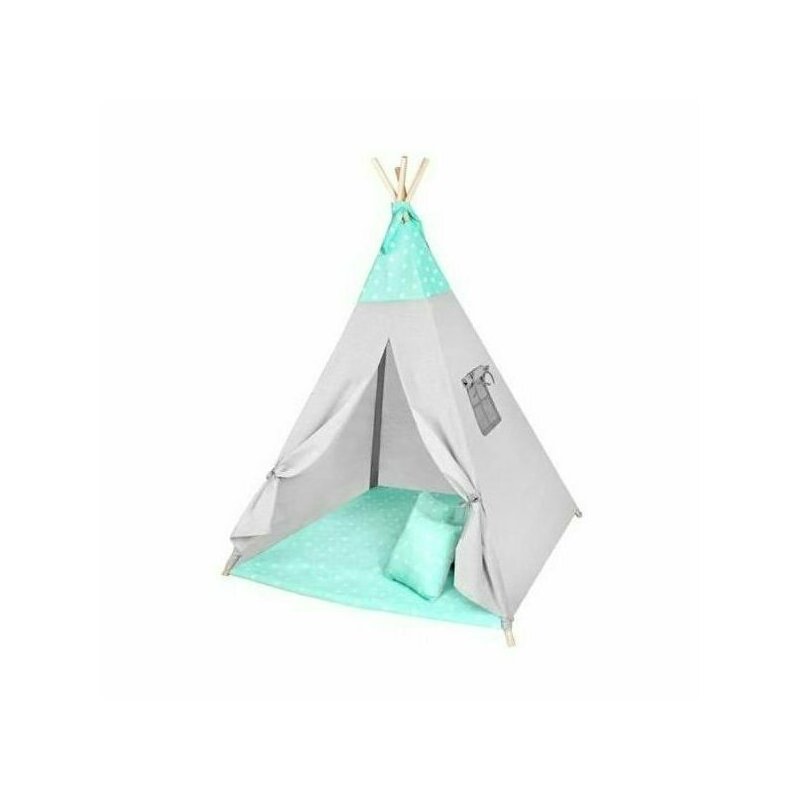 Iso Trade - Cort copii XXL Teepee, Cort, Covoras, 3 Perne MY17243