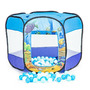 Cort de joaca pentru copii tip piscina uscata, cu 100 de bile colorate incluse, iPlay, 90 x 90 x 70 cm, Albastru - 1
