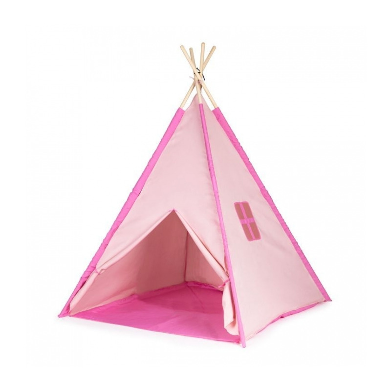 Cort indian teepee de joaca pentru copii, tip wigwam Ecotoys - Roz