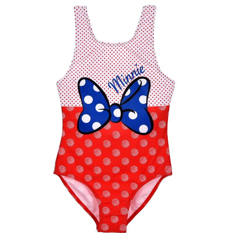 SunCity - Costum baie cu fundita Minnie ET1723 Rosu_4 ani (104 cm)