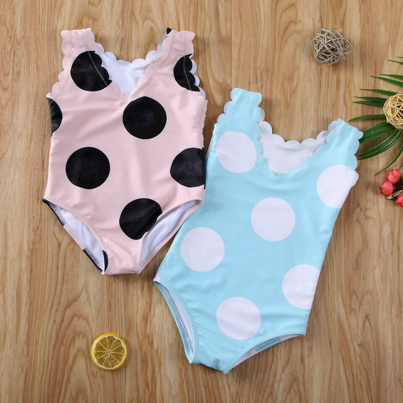 Costum de baie cu buline mari Drool (Culoare: Roz, Marime: 110)