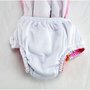Iplay - Costum de baie fetita cu scutec inot integrat, 12 luni, SPF50+, Pink Squares - 2