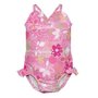 Iplay - Costum de baie fetita cu scutec inot integrat, 12 luni, SPF50+, Wild Flowers - 1