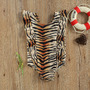 Costum de baie Leopard/Peste Drool (Culoare: Maro, Marime: 100) - 4