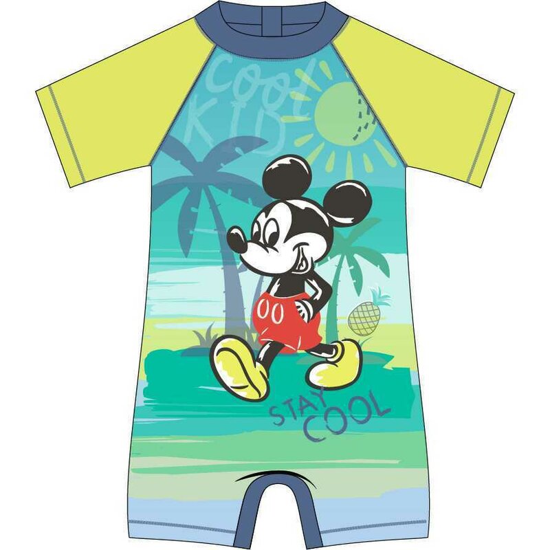 Costum de baie UV cu maneci scurte si fermoar Mickey EPLUSM EPMDISMFB5244A529